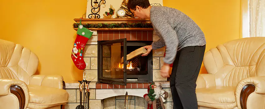 Rusted Metal Fireplace Restoration in Midvale, Utah